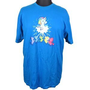 Tee Turtle Blue Cotton Unicorn Graphic Tee Shirt Unisex Adult Size XXL
